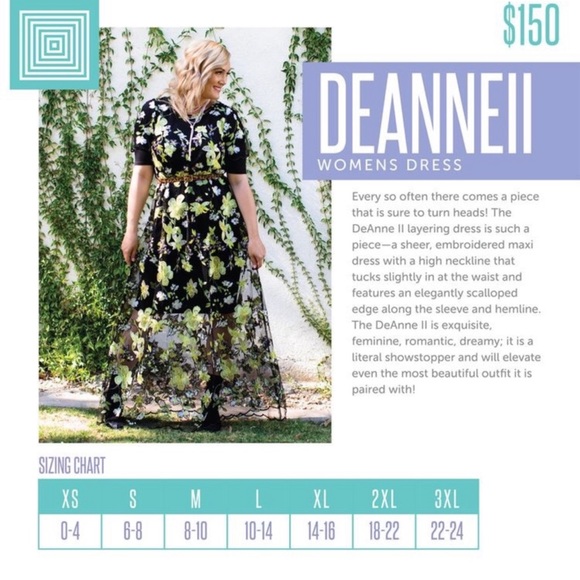 NWT Lularoe Deanne II Dress - Picture 3 of 3
